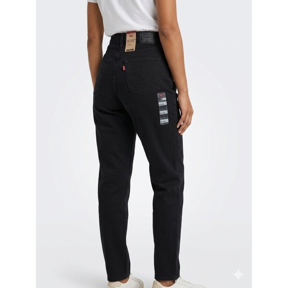 Levis High Waisted Mom‎ Jeans Womans 29x30* Black Relaxed High Rise